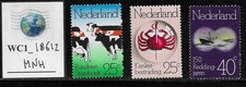 WC1_18612. NETHERLANDS. 1974 CENT. CATTLE SOCIETY set. Sc. 515-517. MNH