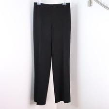 Joseph Ribkoff Canada Womens 6 Black Straight Leg Flat Front Trouser Dress Pants