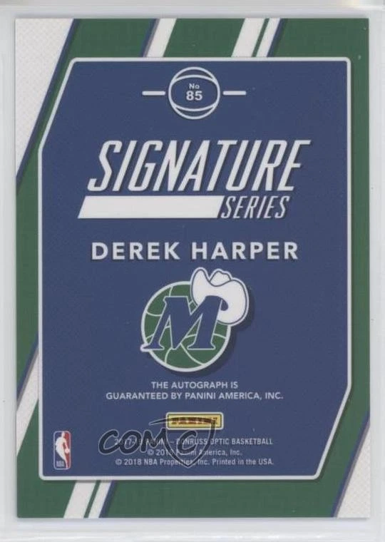 2017-18 Panini Donruss Optic Signature Series Derek Harper #85 Auto - Image 2 of 2