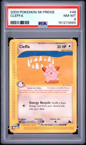 2003 POKEMON SKYRIDGE #48 CLEFFA PSA 8