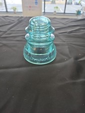 Vintage Whitall Tatum Co No 1 Aqua Blue Glass Insulator Made in USA