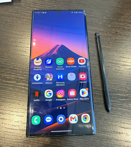 Samsung Galaxy Note20 Ultra Black 5G Bar Smartphone w/ S Pen, USB-C, 20MP+