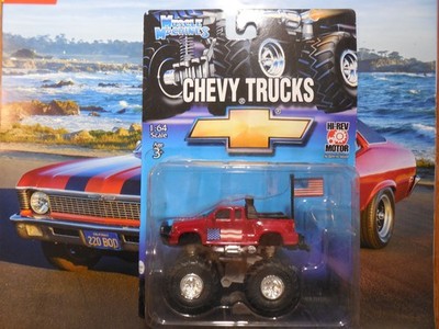 MUSCLE MACHINES STAMPEDERS CHEVY SILVERADO RAISED LIFTED JACKED UP 4x4 FREE SHIP