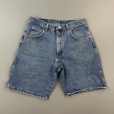 Vintage Wrangler Shorts Mens 32 31 Medium Wash Denim Work Wear Jorts 90s Y2K