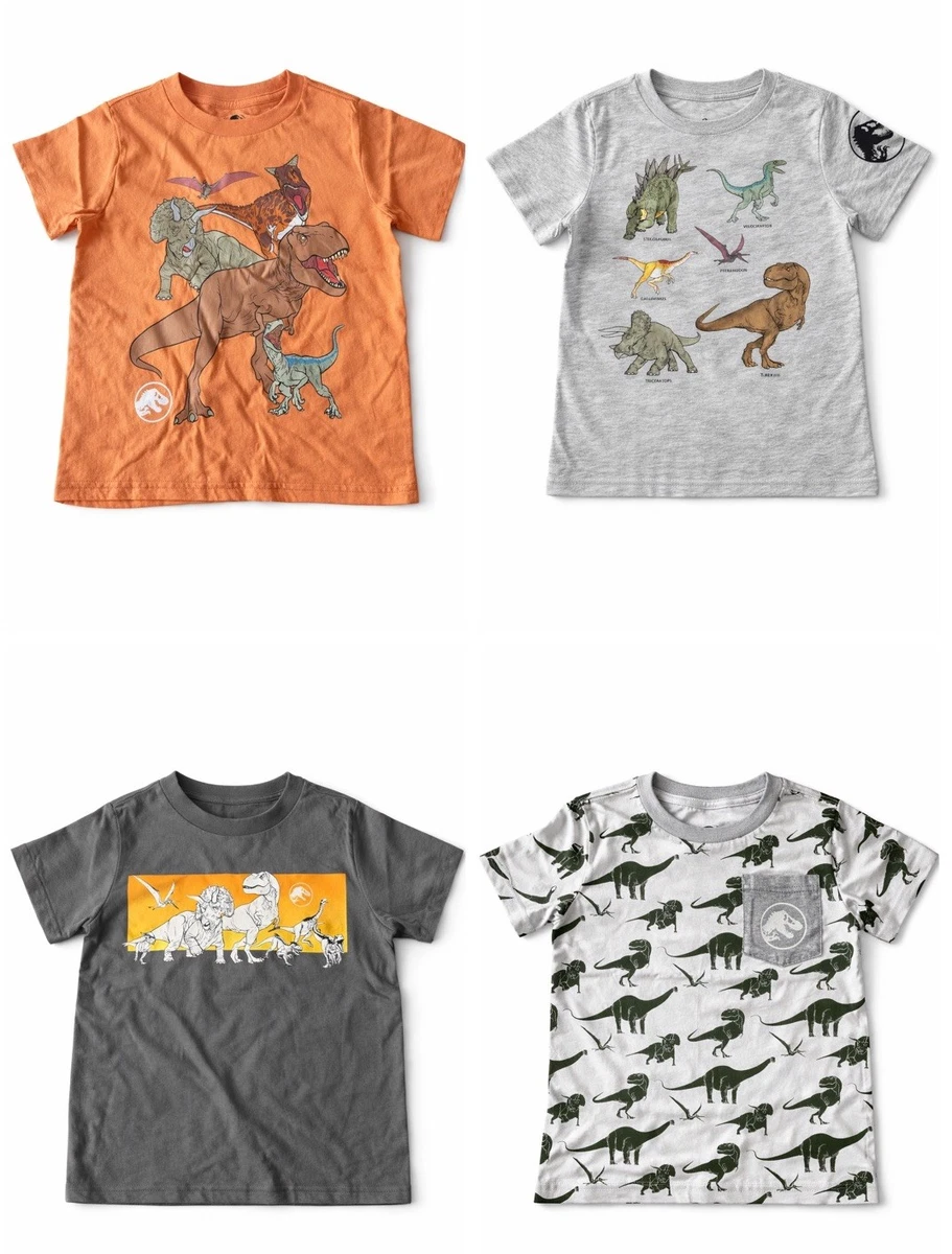 T-shirt Jurassic World Garçon - Bleu - Taille 12 - Raptor Attack - Bon état