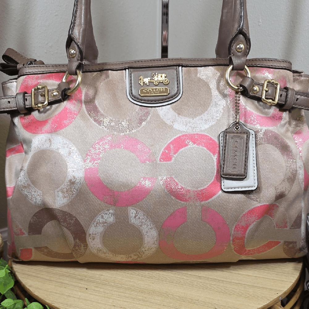 Coach Madison Metallic Op Art Carryall image 2