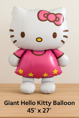 Giant Hello Kitty Foil Balloon: 45'' Kawaii Party Decor