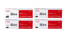 Canon 054H Complete 4 Color High Yield Toner Black,Cyan,Magenta,Yellow 