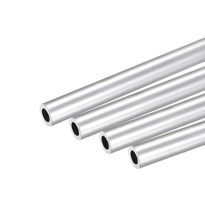 4pcs Aluminum Round Tube 5mm OD 3mm Inner Dia 250mm Length Pipe Tubing