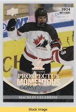 2023 Team Canada Juniors Prospectus Momentous Macklin Celebrini #PM-8 READ 18s1
