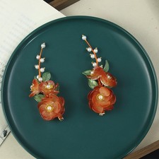 Chinese Style Hair Clip Qipao Accessory Orange Women Hairpin