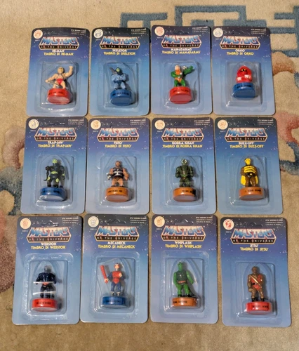 Vintage 1985 Masters of the Universe MOTU Mini Ink Stampers MOC Complete Set!