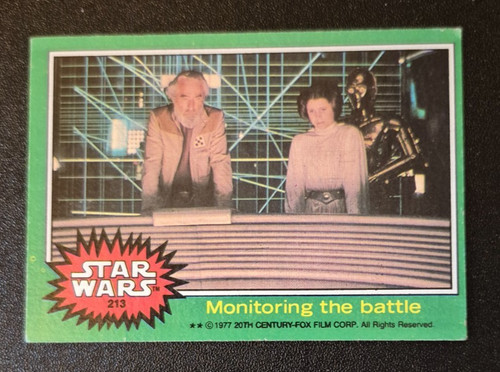 1977 Topps Star Wars #213 Monitoring the battle — TAG (grade unconfirmed)
