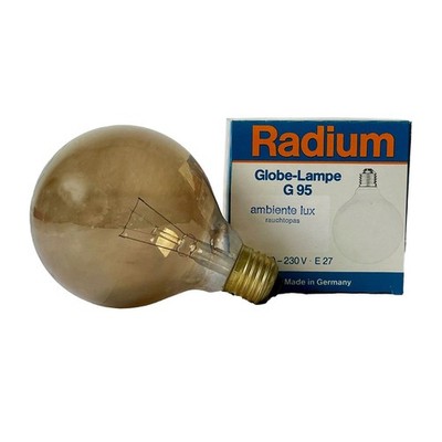 Radium Globe Glühbirne G95 60W E27 230V Rauchtopas Glühlampe warmweiß dimmbar