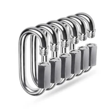 Quick Link, 304 Stainless Steel D Shape Locking Carabiner 304 
