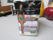 4 Womens Fruit of the Loom Signature Bikini Ultra Soft Underwear 6/M
