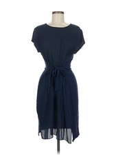 H By Halston Women Blue Casual Dress M