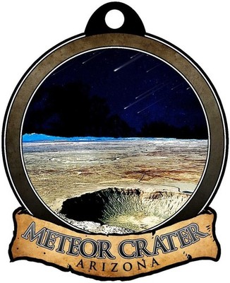 Meteor Crater Arizona with Night Sky Christmas Tree Ornament