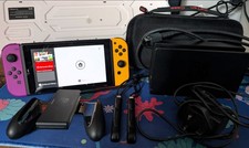 Nintendo Switch with Dock All Leads and Case & Comfort Grip Excellent Condition