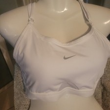 Large White Removable Padding Wireless Women's Sports Racerback Bra