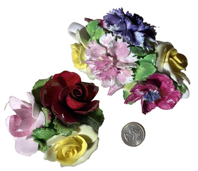 Collectibles Jon Anton & Best Bone Denton Floral Figurines Set of 2
