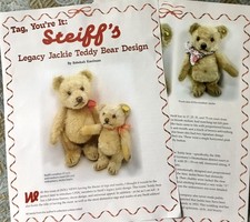 9p History Article Antique/VTG Steiff Jackie Teddy Bears  Tags