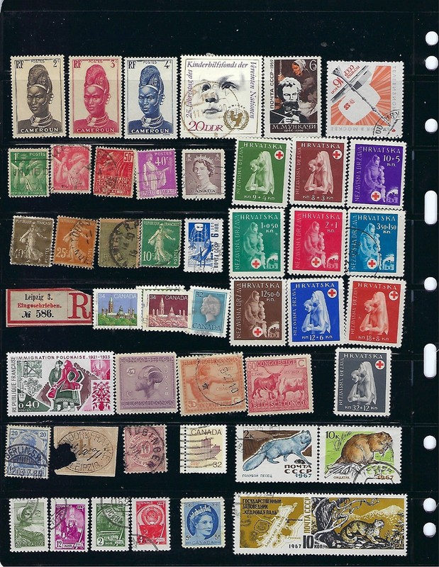 WORLDWIDE:  Small lot of fine used/new collection (Some Early Stamps) 71005