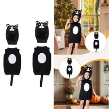 Costume de chat d'Halloween pour enfants, combinaison animal pour