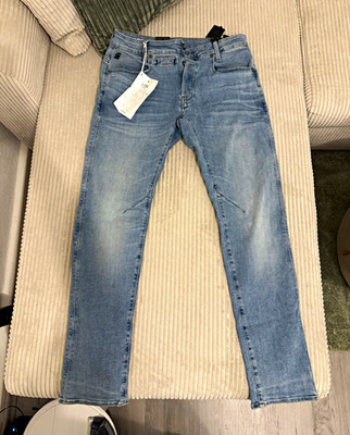 G-Star RAW D-Staq 5-PKT Slim Jeans W33 L32 Blau Light Indigo Aged Stretch
