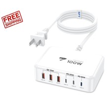 Fast Charging 6-Port USB C Station - 65W High Power for Smartphones  Laptops