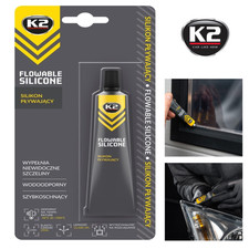 K2 Clear Flowable Silicone Sealant Glass Headlight Window Leak Repair Waterproof