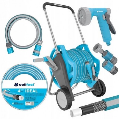 CELLFAST Metall-Trolley Explorer + Schlauch 30 m 1/2'' Set