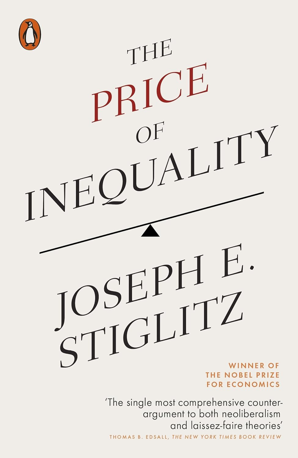 The Price of Inequality, Stiglitz, Joseph E., New Book