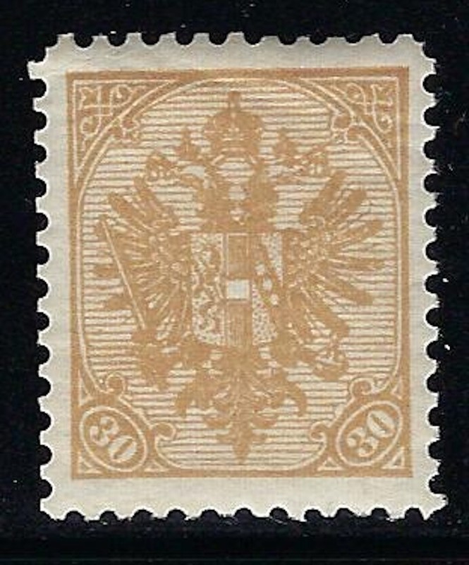 Bosnia Herzegovina, 1900, Scott #19, 30h Bister Brown, Mint, Hinged, Very Fine
