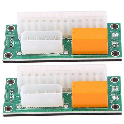 2 Pack Dual PSU Multiple  Netzteil Adapter, Add2Psu ATX 24 Pin zu  4Pi8653