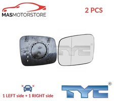 REAR VIEW MIRROR GLASS PAIR LHD ONLY TYC 337-0164-1 2PCS FOR VW TRANSPORTER IV