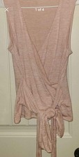 Gap super soft pink wrap top size medium