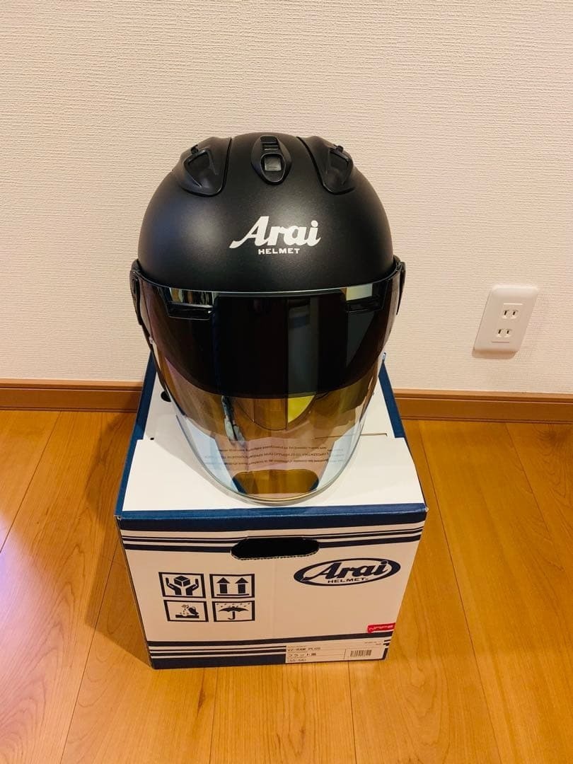 Arai VZ-Ram PLUS Matt Black 55-56cm S Size Open Face Helmet Pro