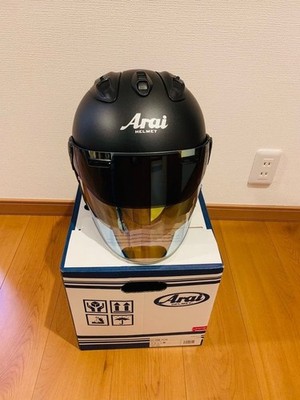 Arai VZ-Ram PLUS Matt Black 55-56cm S Size Open Face Helmet Pro