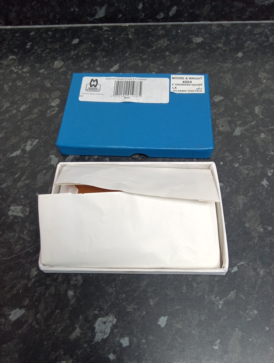MOORE AND WRIGHT 400 4in 100mm GRADE B ENGINEERS SQUARE NUMBER 4004 MAW4004