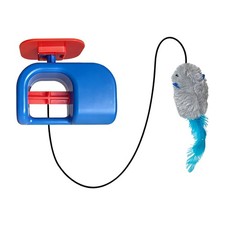 Interactive Cat Toy Rechargeable Electric Door Hanging Mouse Toy for Indoor Cat