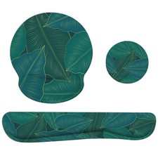 3 in 1 Mouse Pad with Wrist Rest Set, Wrist Rest for Computer Keyboard, Cup C...