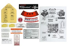 1965 Falcon Decal Kit 289 Sprint Engine Compartment 14 Pieces New