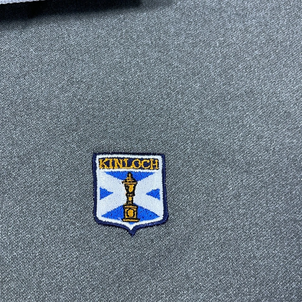 Peter Millar Suéter Chaleco Hombres Grande Gris Pullover 1/4 Cremallera Corona Deporte Absorbente Foto 4 de 4