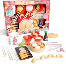 Dumpling Palace Chinese Food Playset for Kids 34 Piece Set Cookware Food NEW
