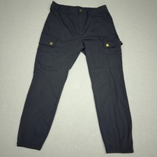 Halara Cargo Pants Womens L Petite Black Tapered Joggers Stretch Athleisure