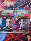 2000 Topps Pokemon T.V Mew PC7 & Mewtwo PC5 AGS GRADED 10 GEM MINT SET