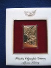 1984 Winter Olympic Games Alpine Skiing Replica  Gold GOLDEN FDC Cover STAMP