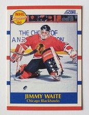 JIMMY WAITE 1990-91 Score Prospect Rookie ERROR Card #307 Chicago Blackhawks