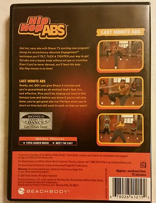 HIP HOP ABS: LAST MINUTE ABS w/SHAUN T BEACHBODY DVD SHIPS FAST